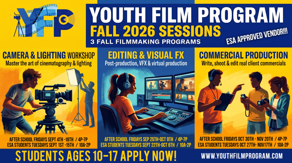 Youth Film Program Prescott AZ, Film School, Arizona, Prescott Valley, After School Program ESA Vendor Fall Program Teen Activity, youth filmmakers,   